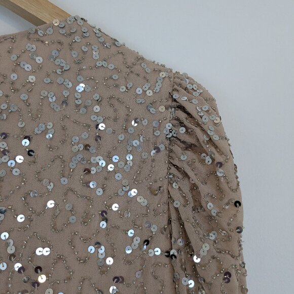 Mac Duggal 10740 Sequin Gown with Embellished Hemlin and Belt - Picture 13 of 16